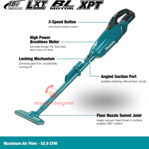 Máy hút bụi dùng pin Makita DCL281FZ (chỉ gồm thân máy) (6)