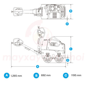 Cấu tạo Xe lu rung Mikasa MRH-601DS